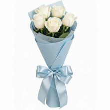 Букет 5 Белых роз Проуд в Митрофановке