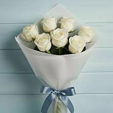 Букет 7 Белых роз Эдлесс Лав в Митрофановке