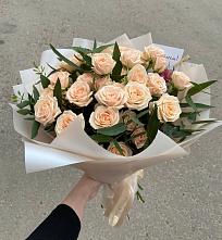Букет Кремовые розы Латте в Митрофановке
