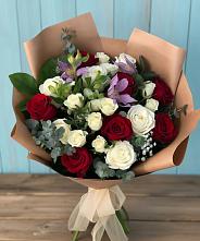 Букет цветов из:  Розы и Альстромерии в Митрофановке