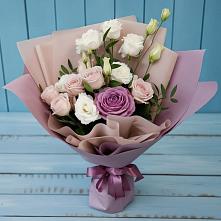 Букет цветов из:  Розы и Лизиантусы в Митрофановке