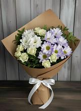 Букет цветов из:  Хризантемы и Розы #REPLACE_PRED# Митрофановке