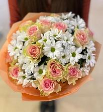 Букет цветов из:  Розы и Хризантемы #REPLACE_PRED# Митрофановке