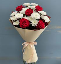 Букет цветов из:  Розы и Хризантемы в Митрофановке