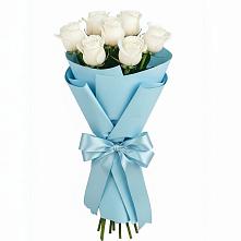 Букет 7 белых роз Проуд #REPLACE_PRED# Митрофановке