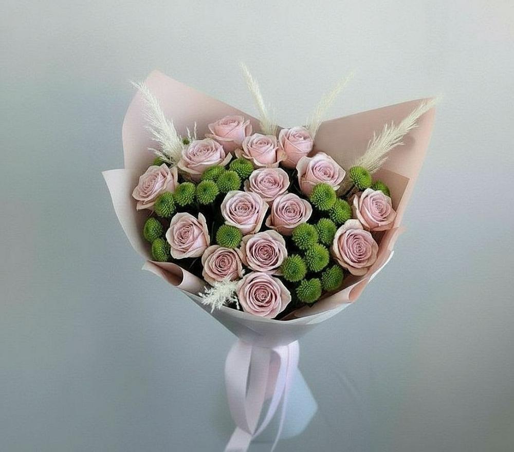 Букет цветов из: Розы и Хризантемы в Митрофановке