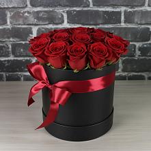 Цветочная композиция из Розы в шляпной коробке в Митрофановке