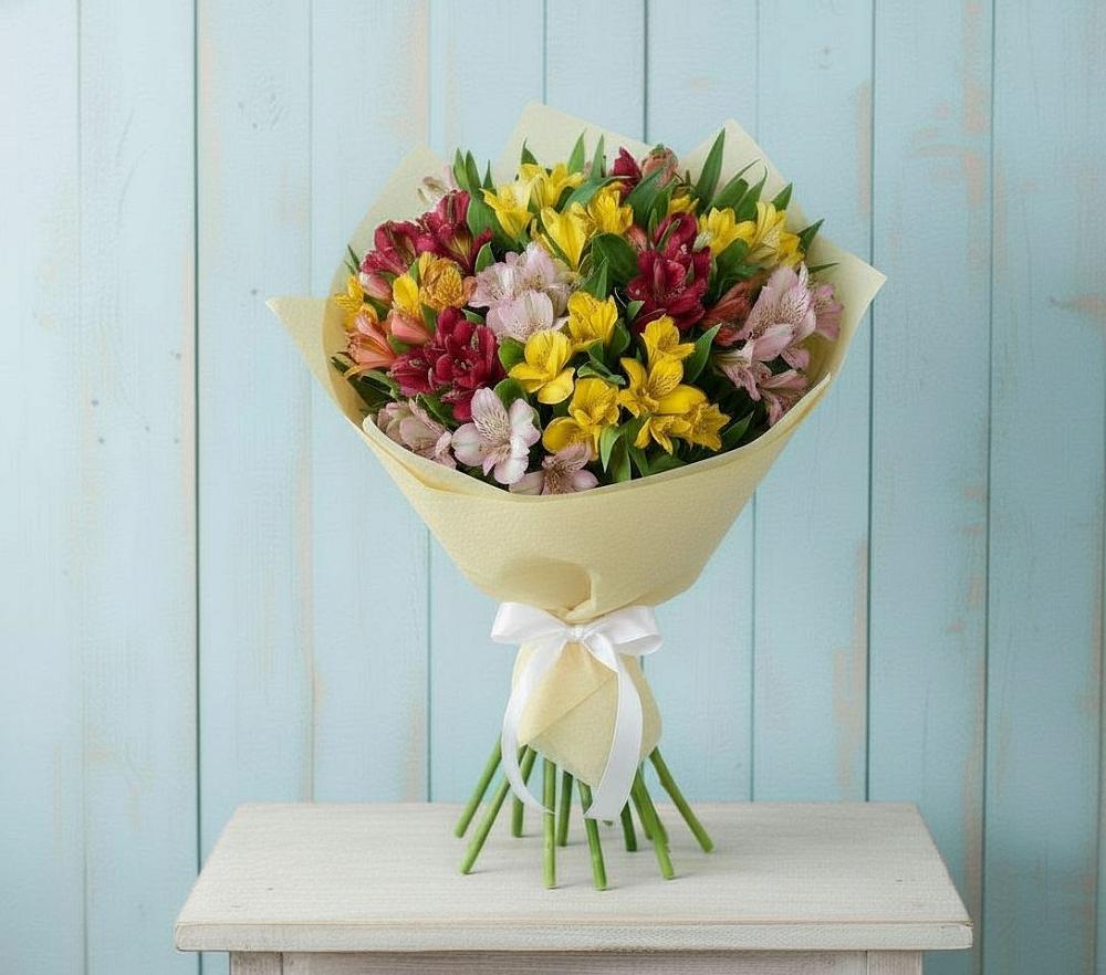 Букет цветов из: Альстромерии в Митрофановке