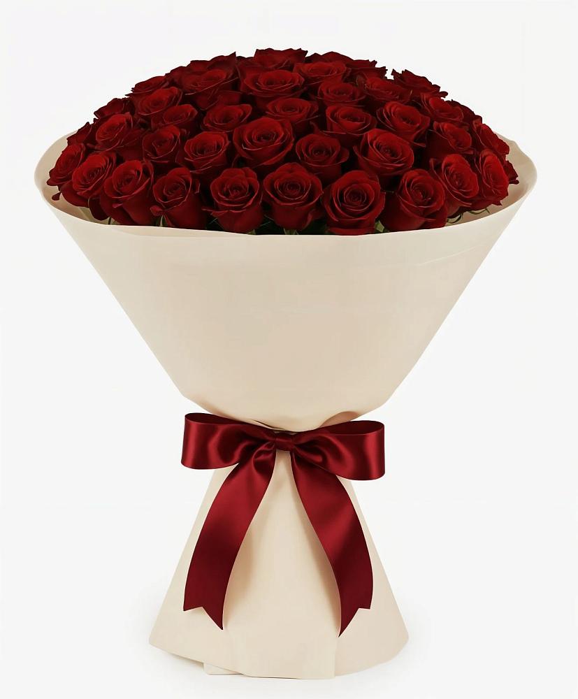 Букет 101 Бордовая роза Блэк Бакарра в Митрофановке