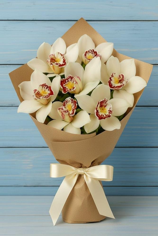 Букет цветов из: Орхидеи и Розы в Митрофановке